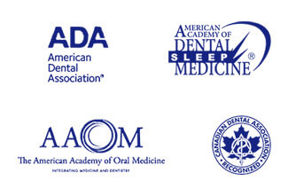 logos of the various dental associations Dr. Doneskey is a part of